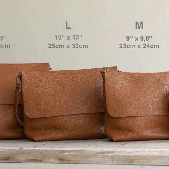 Genuine Leather Crossbody Satchel Bag - Picture 7 of 7